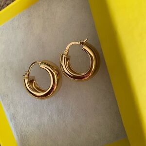 Gold Plated Huggie Hoop Earrings